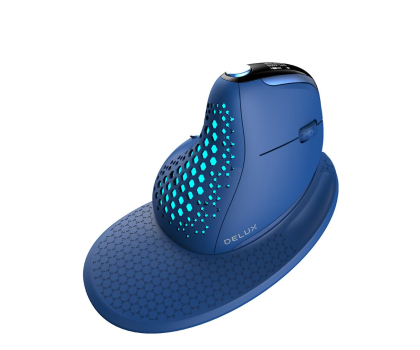 Myszka Delux Mysz Pionowa M618XSD BT+2.4G RGB (niebieska)
